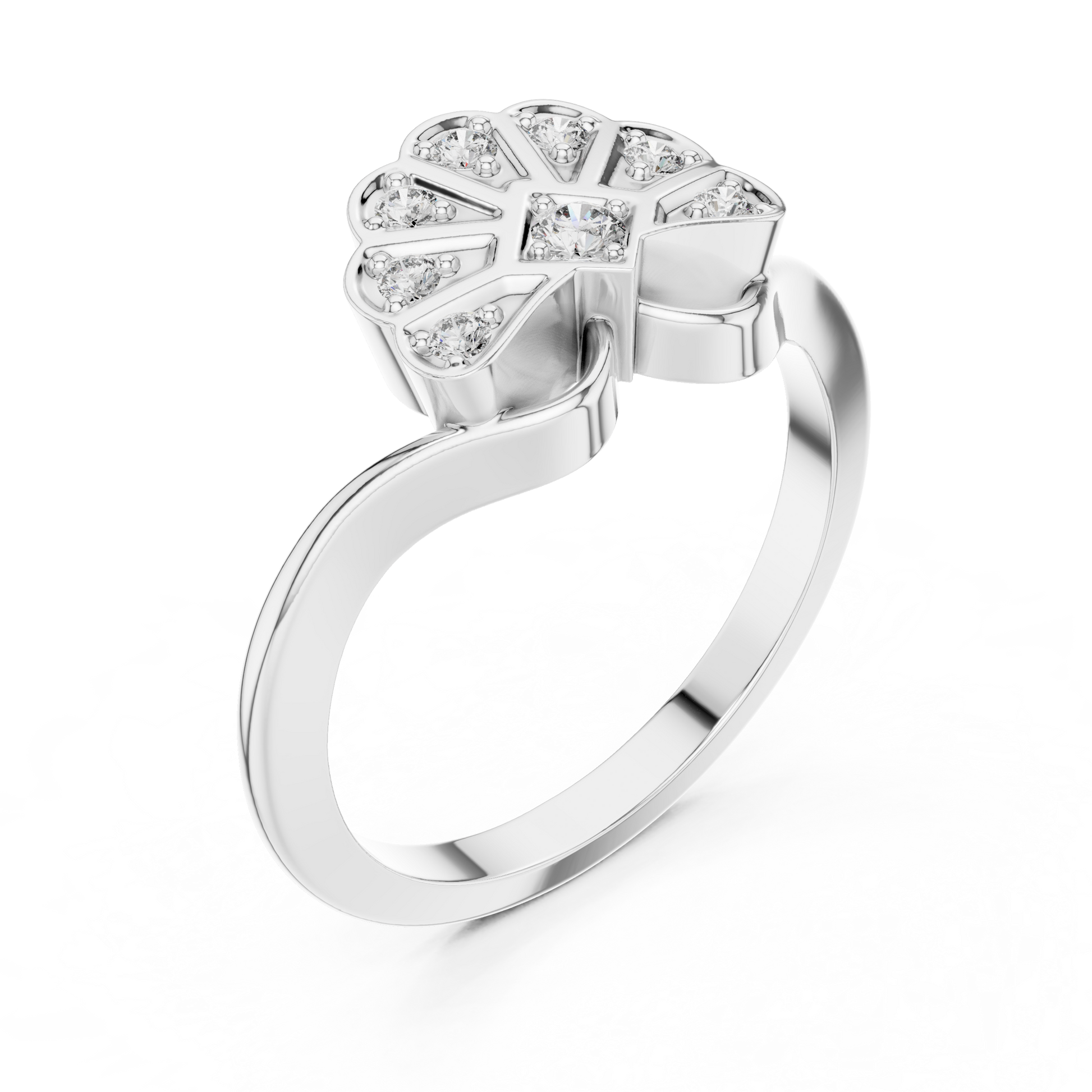 Mixed Shape Lab Grown Diamond Halo Ring