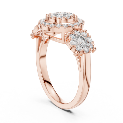Round Halo Lab Grown Diamond Ring
