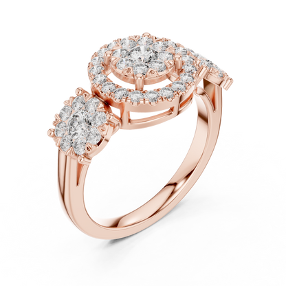Round Halo Lab Grown Diamond Ring
