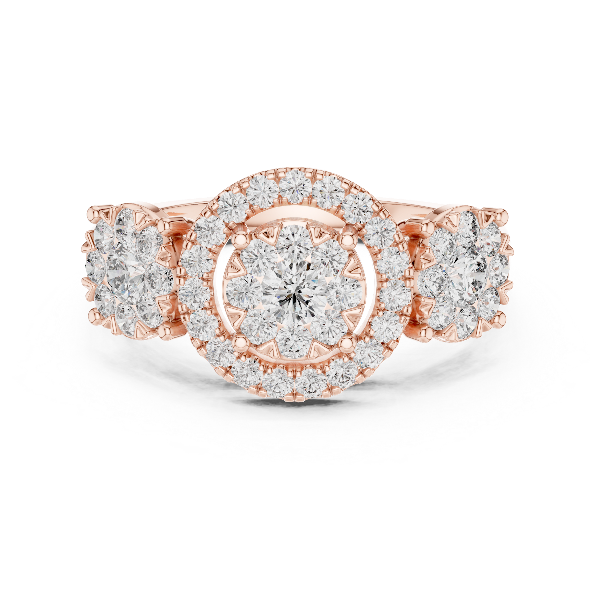 Round Halo Lab Grown Diamond Ring