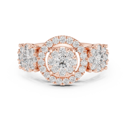 Round Halo Lab Grown Diamond Ring