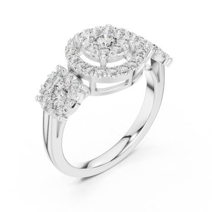 Round Halo Lab Grown Diamond Ring