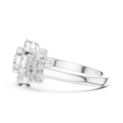 Round Halo Lab Grown Diamond Ring