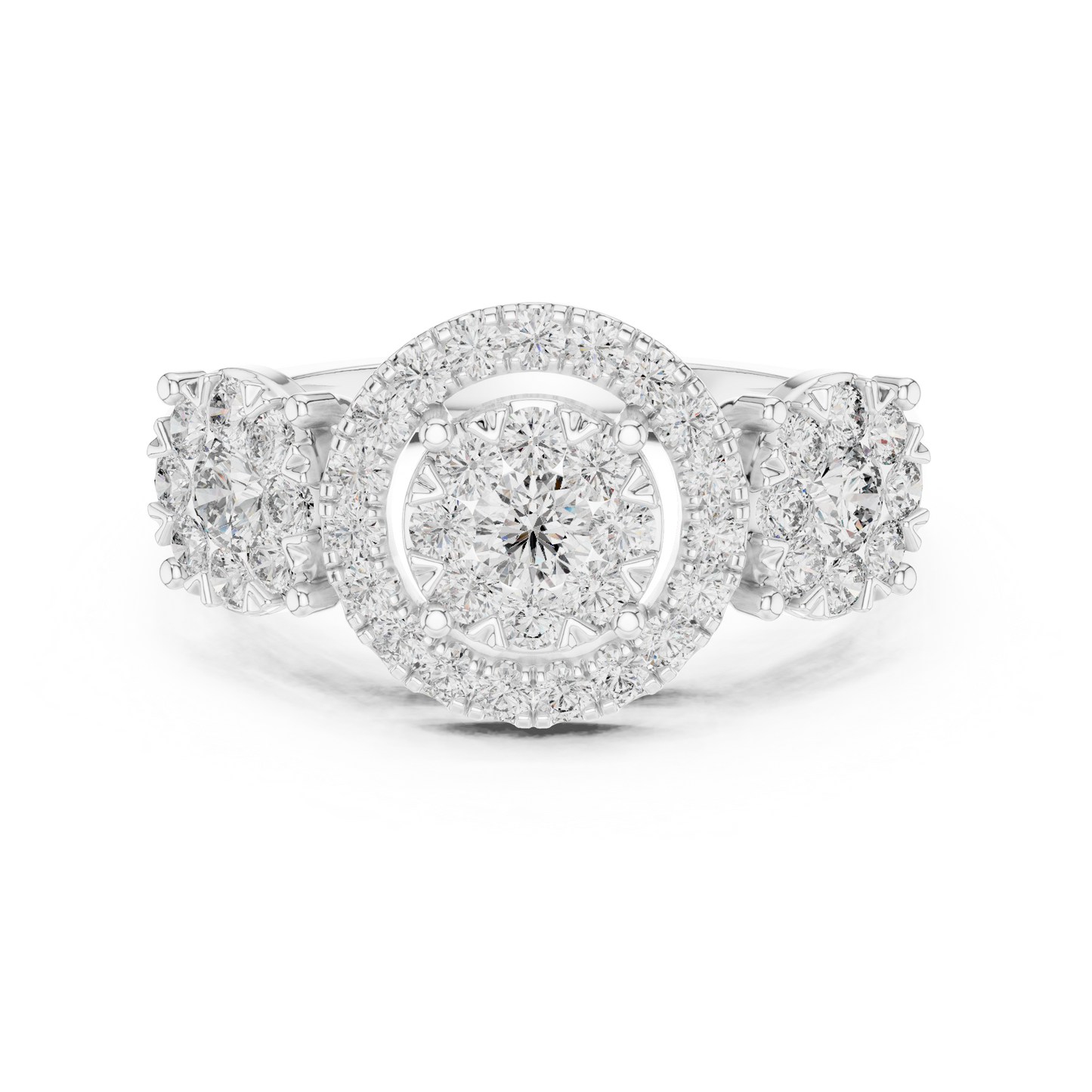 Round Halo Lab Grown Diamond Ring