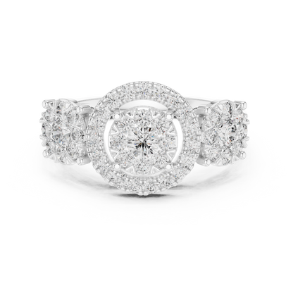 Round Halo Lab Grown Diamond Ring