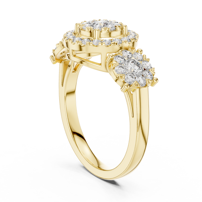 Round Halo Lab Grown Diamond Ring