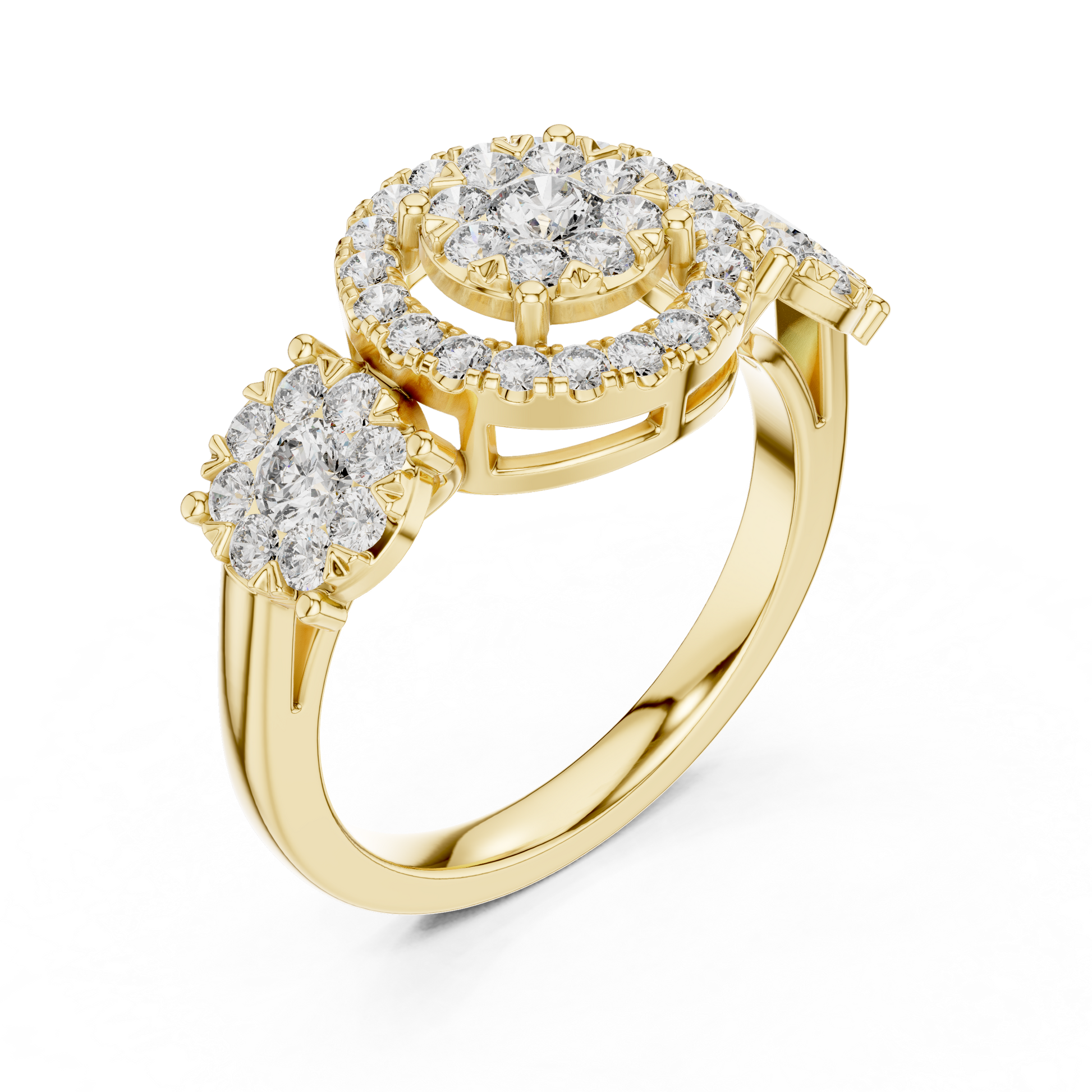 Round Halo Lab Grown Diamond Ring