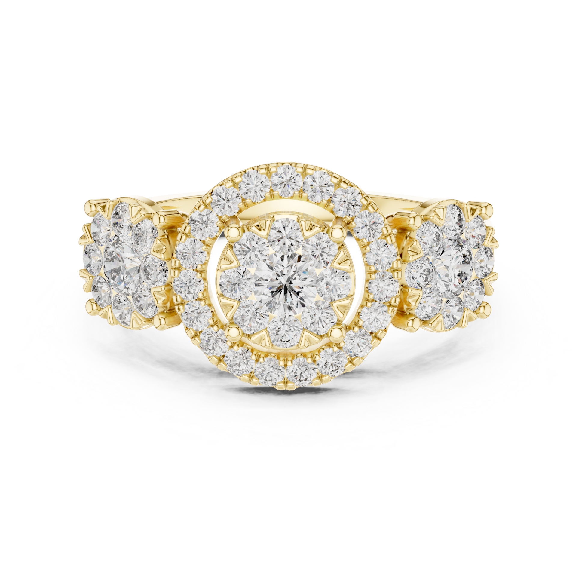 Round Halo Lab Grown Diamond Ring