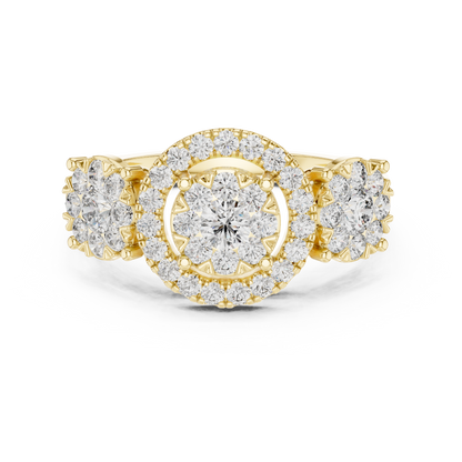 Round Halo Lab Grown Diamond Ring