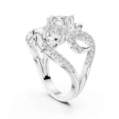 Round Halo Lab Grown Diamond Ring