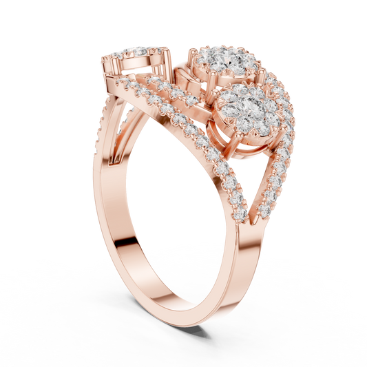 Mixed Shape Lab Grown Diamond Halo Ring
