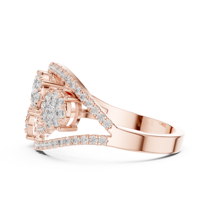 Mixed Shape Lab Grown Diamond Halo Ring