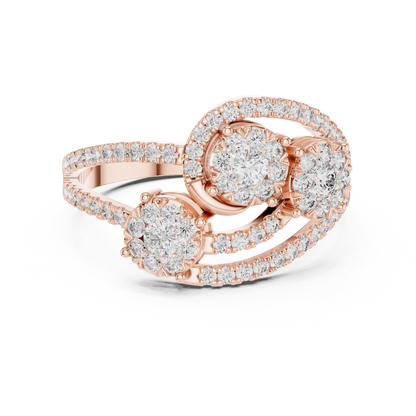 Mixed Shape Lab Grown Diamond Halo Ring