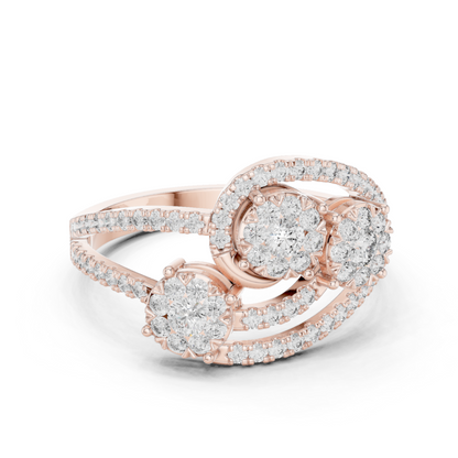 Mixed Shape Lab Grown Diamond Halo Ring