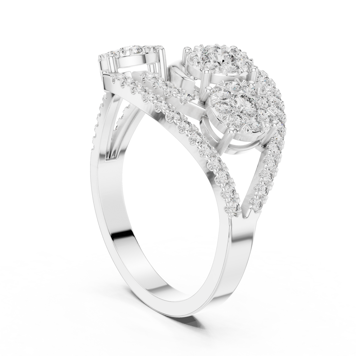 Mixed Shape Lab Grown Diamond Halo Ring