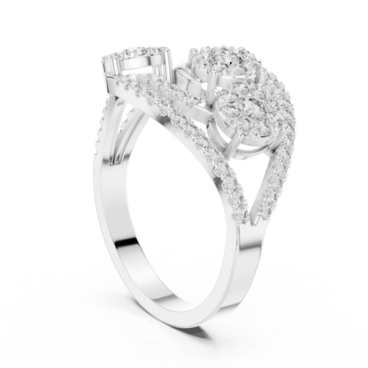 Mixed Shape Lab Grown Diamond Halo Ring