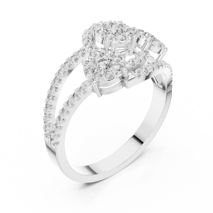 Mixed Shape Lab Grown Diamond Halo Ring