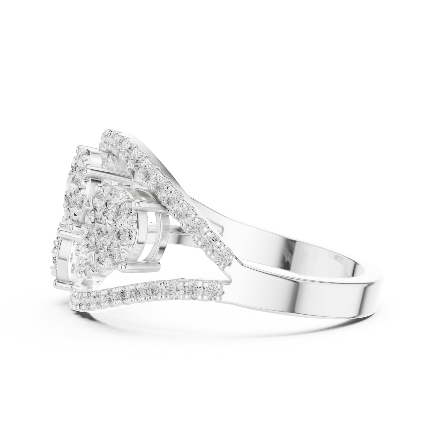 Mixed Shape Lab Grown Diamond Halo Ring