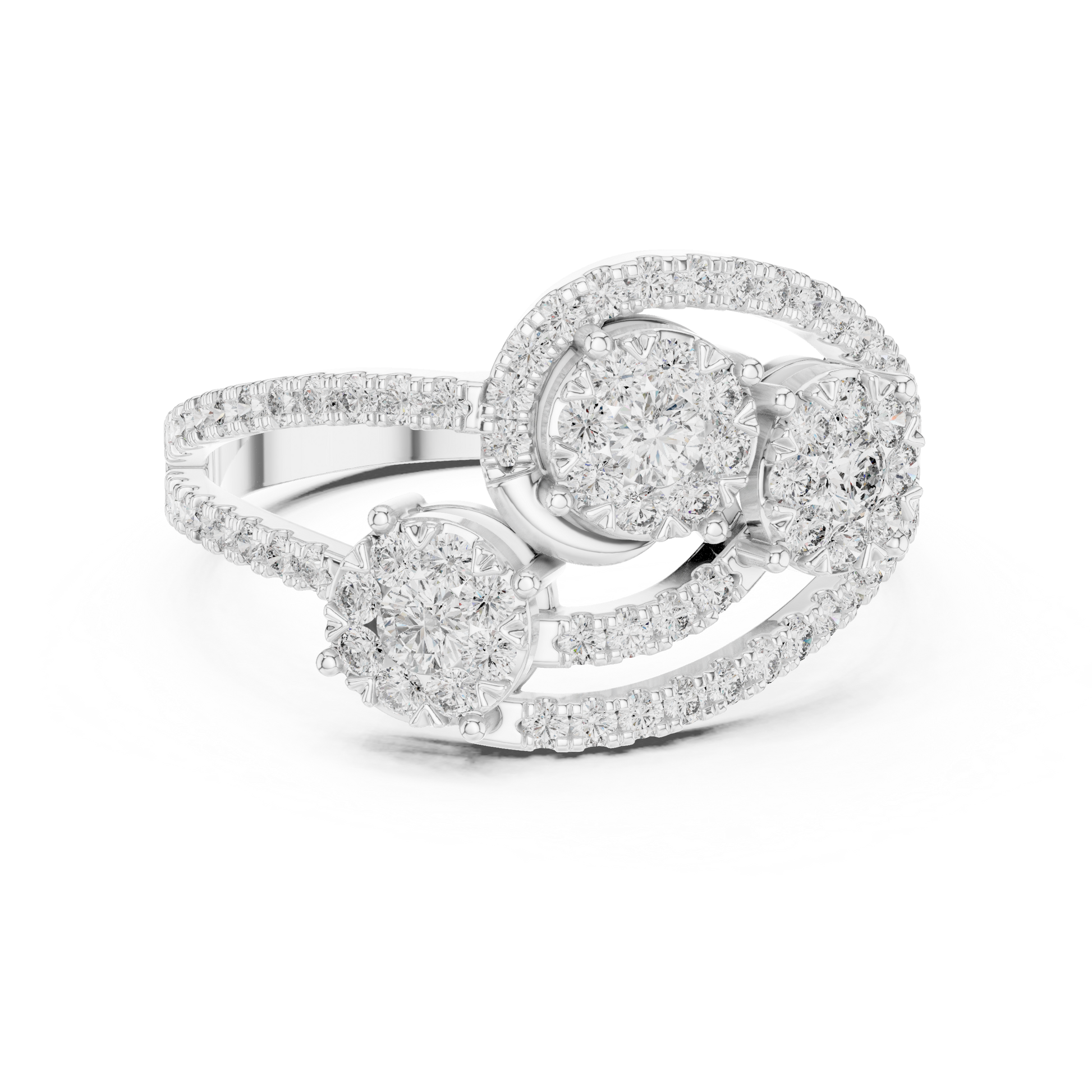 Mixed Shape Lab Grown Diamond Halo Ring