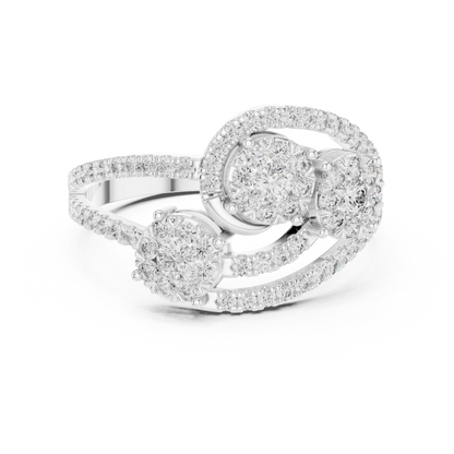 Mixed Shape Lab Grown Diamond Halo Ring