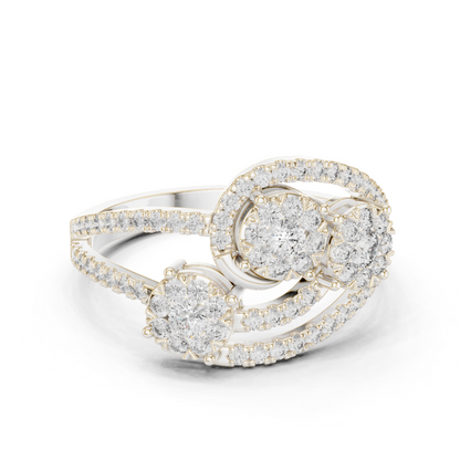Mixed Shape Lab Grown Diamond Halo Ring