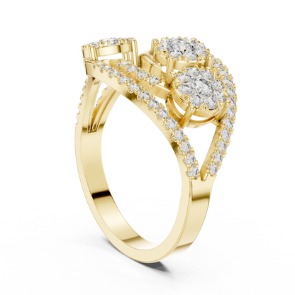 Mixed Shape Lab Grown Diamond Halo Ring