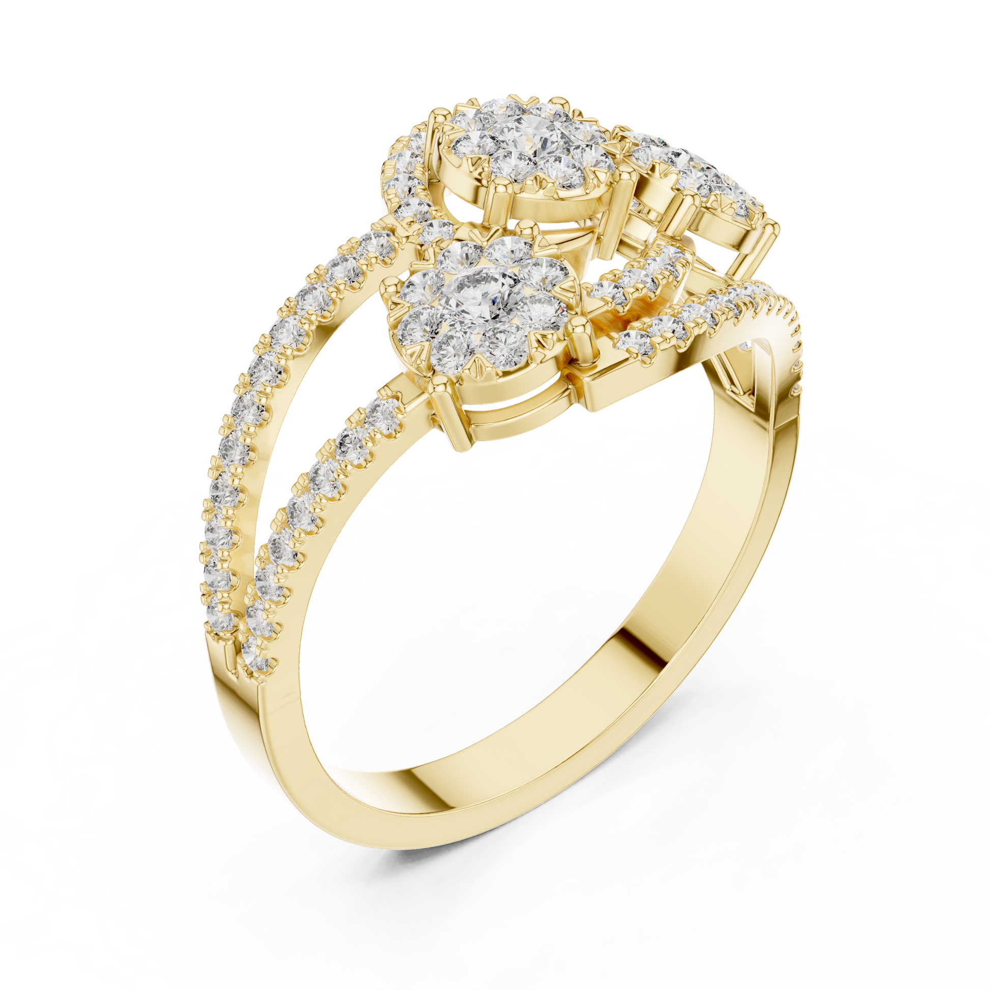 Mixed Shape Lab Grown Diamond Halo Ring