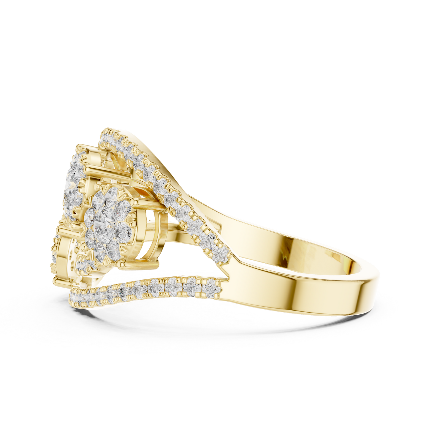 Mixed Shape Lab Grown Diamond Halo Ring