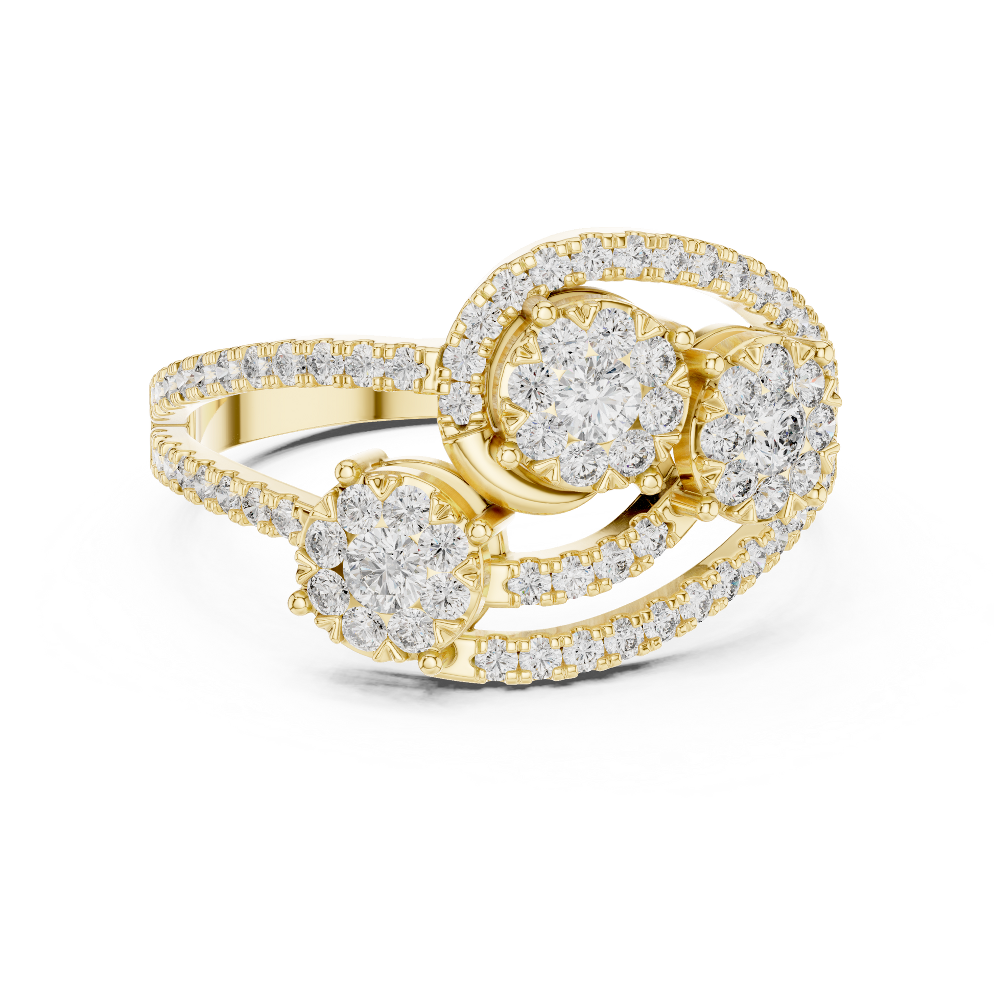 Mixed Shape Lab Grown Diamond Halo Ring
