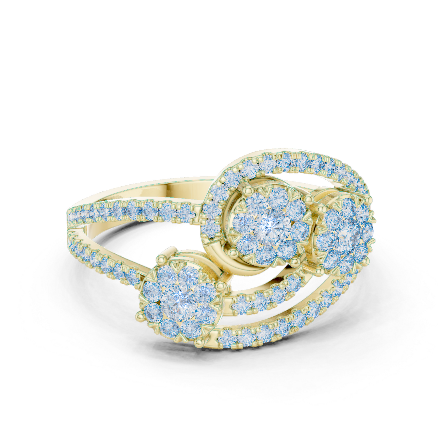 Mixed Shape Lab Grown Diamond Halo Ring
