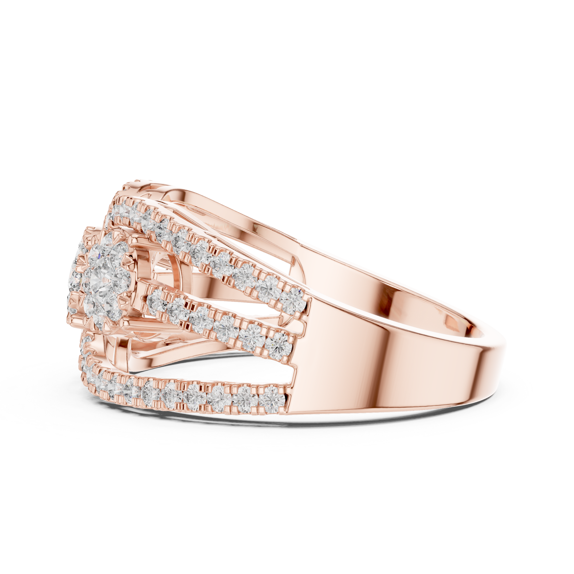 Round Halo Lab Grown Diamond Ring