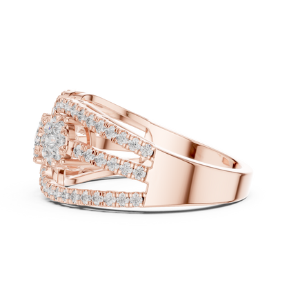 Round Halo Lab Grown Diamond Ring