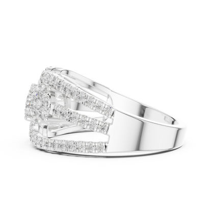 Round Halo Lab Grown Diamond Ring