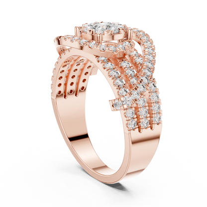 Mixed Shape Lab Grown Diamond Halo Ring
