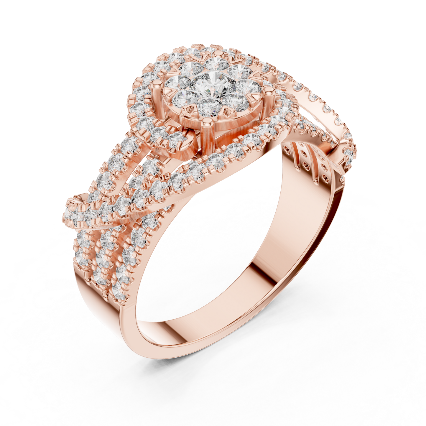 Mixed Shape Lab Grown Diamond Halo Ring