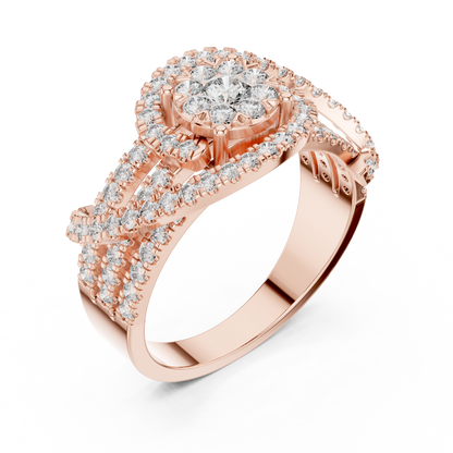 Mixed Shape Lab Grown Diamond Halo Ring