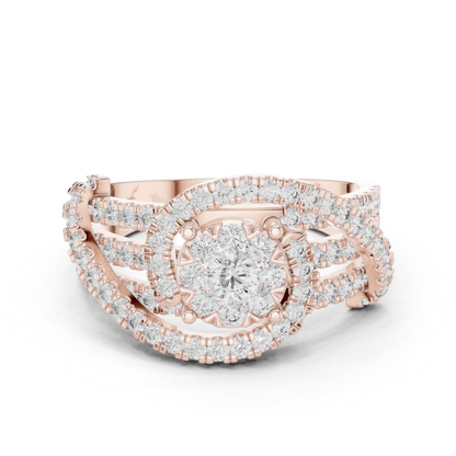 Mixed Shape Lab Grown Diamond Halo Ring