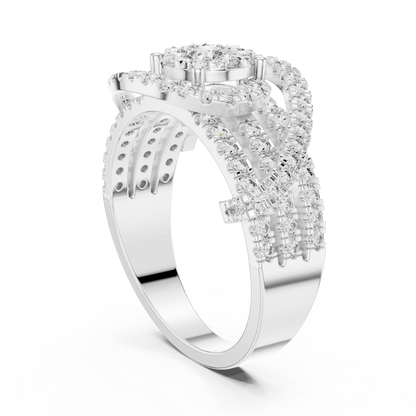 Mixed Shape Lab Grown Diamond Halo Ring