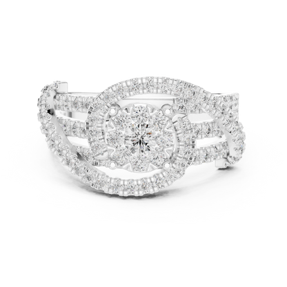 Mixed Shape Lab Grown Diamond Halo Ring