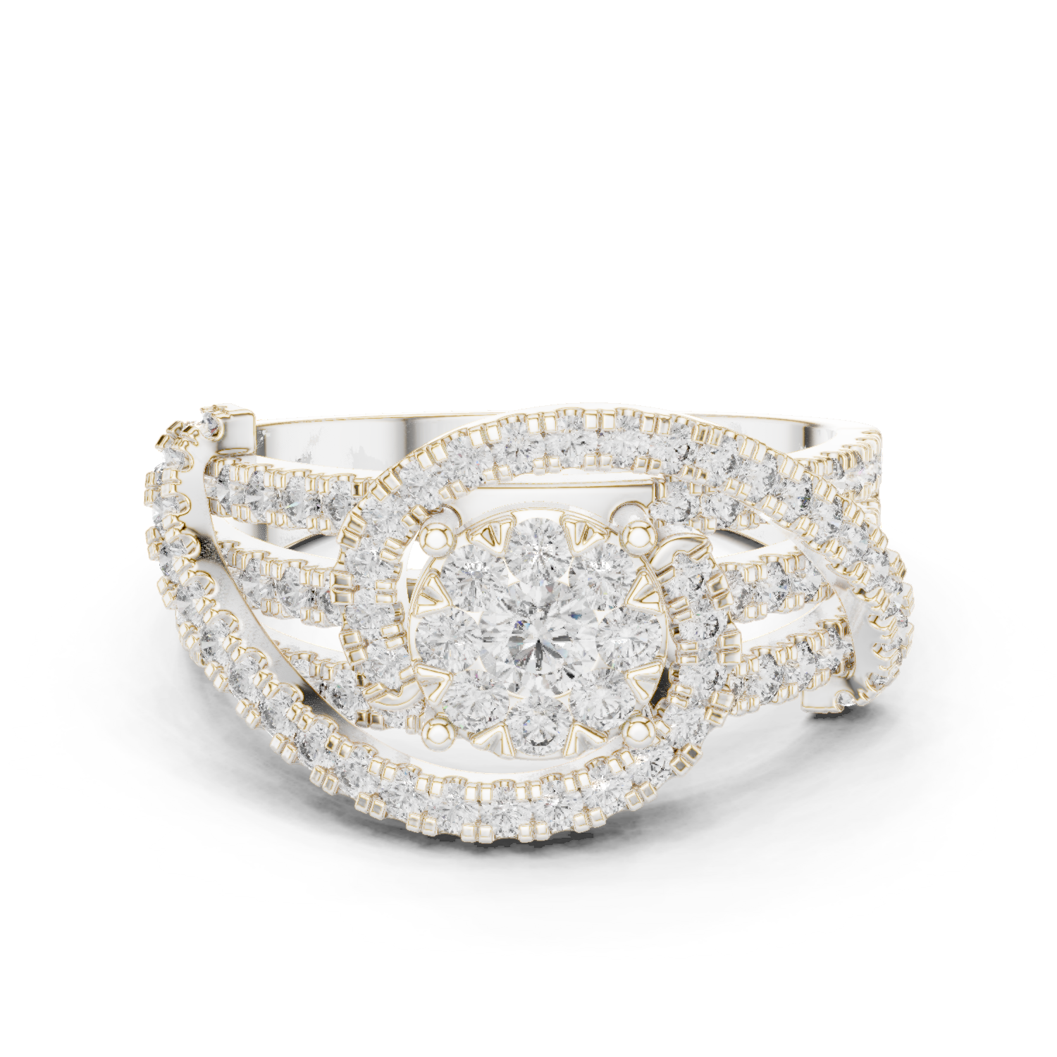 Mixed Shape Lab Grown Diamond Halo Ring