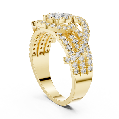Mixed Shape Lab Grown Diamond Halo Ring