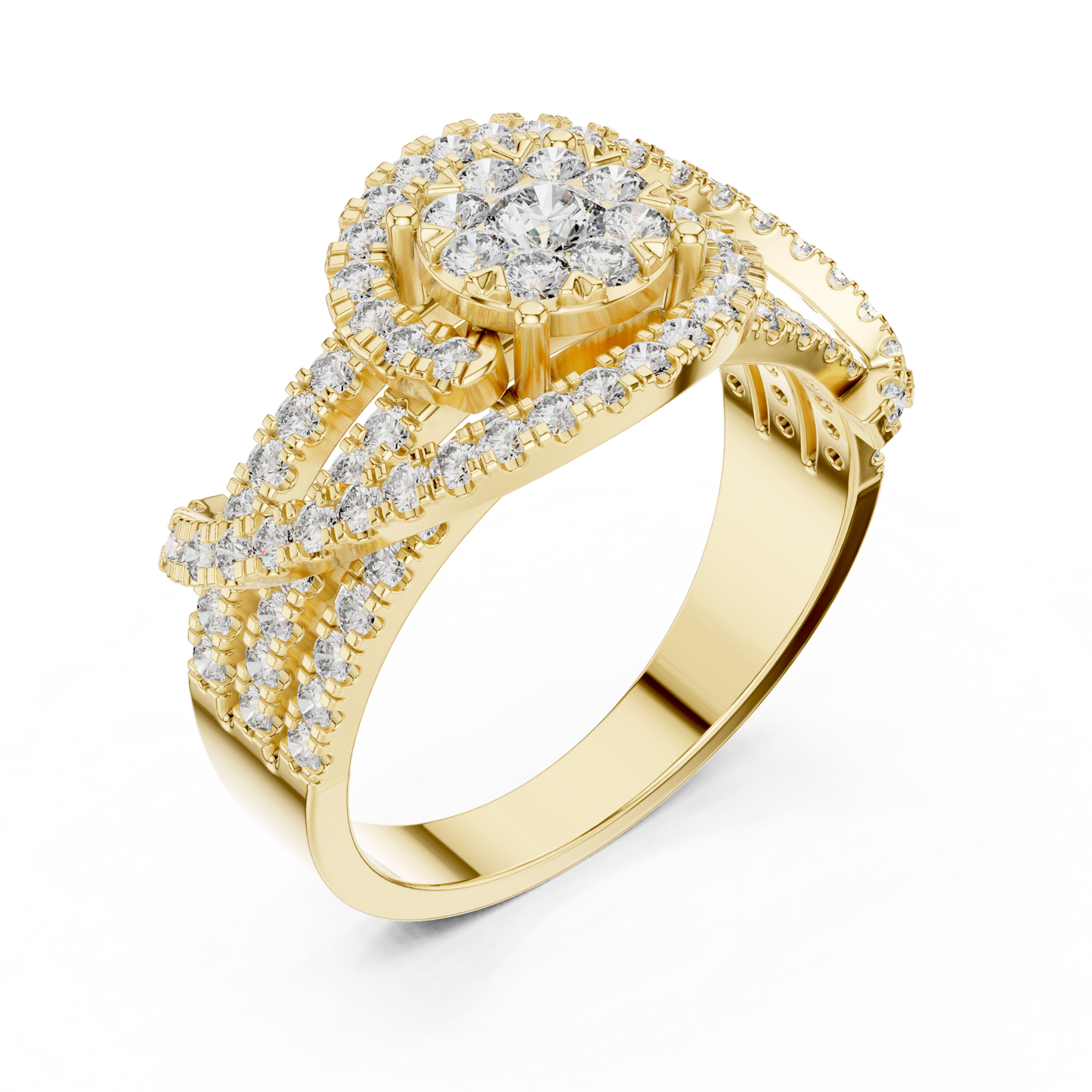 Mixed Shape Lab Grown Diamond Halo Ring