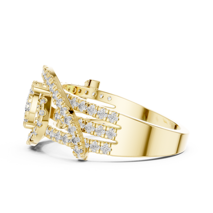 Mixed Shape Lab Grown Diamond Halo Ring