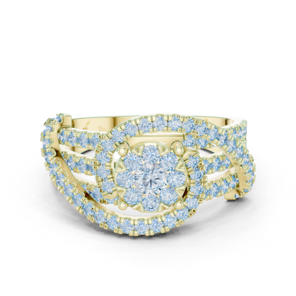 Mixed Shape Lab Grown Diamond Halo Ring