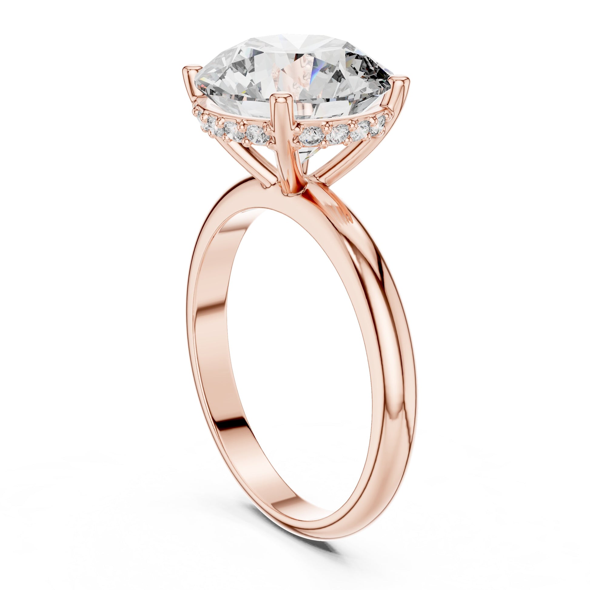 Round Halo Lab Grown Diamond Ring