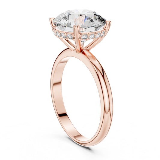 Round Halo Lab Grown Diamond Ring