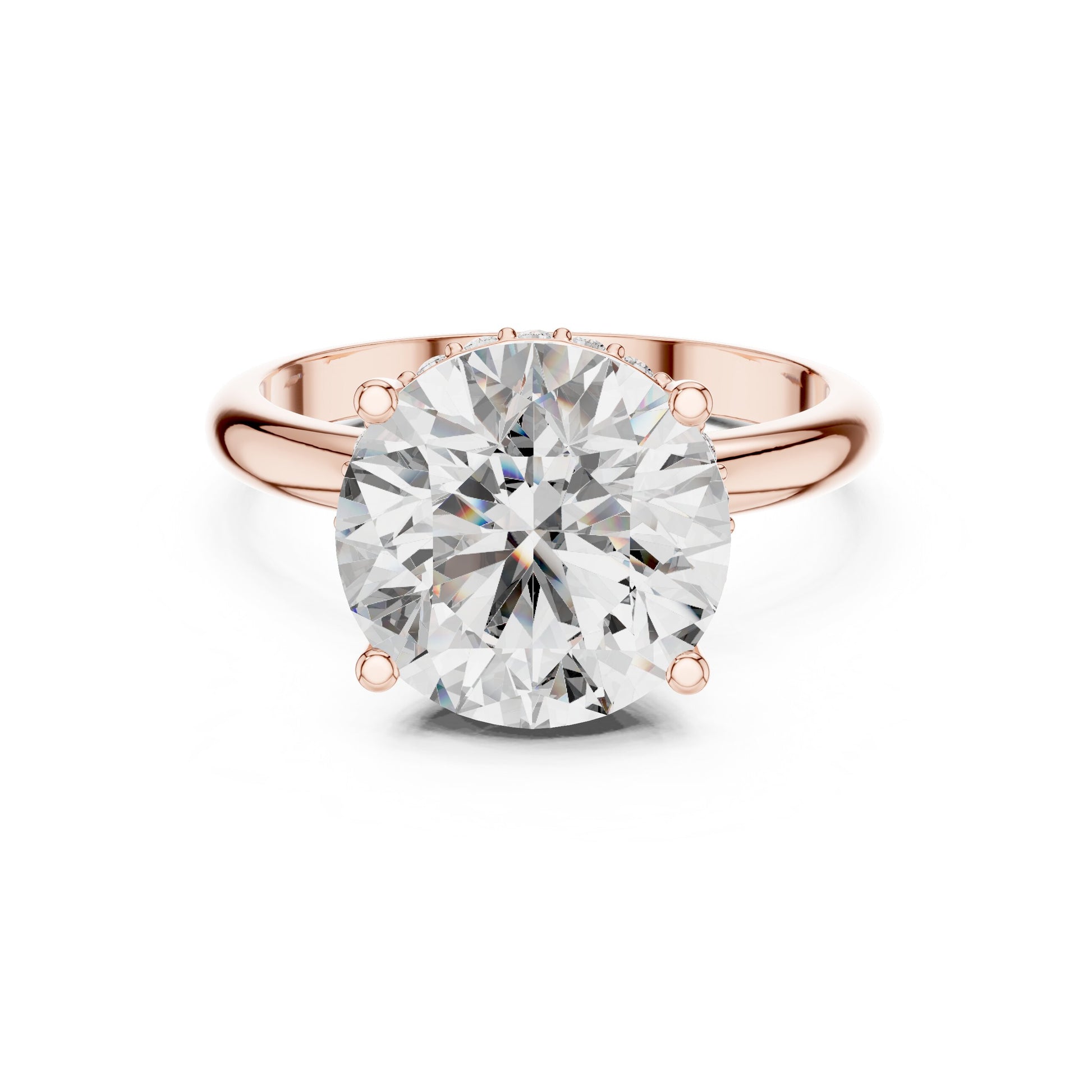 Round Halo Lab Grown Diamond Ring
