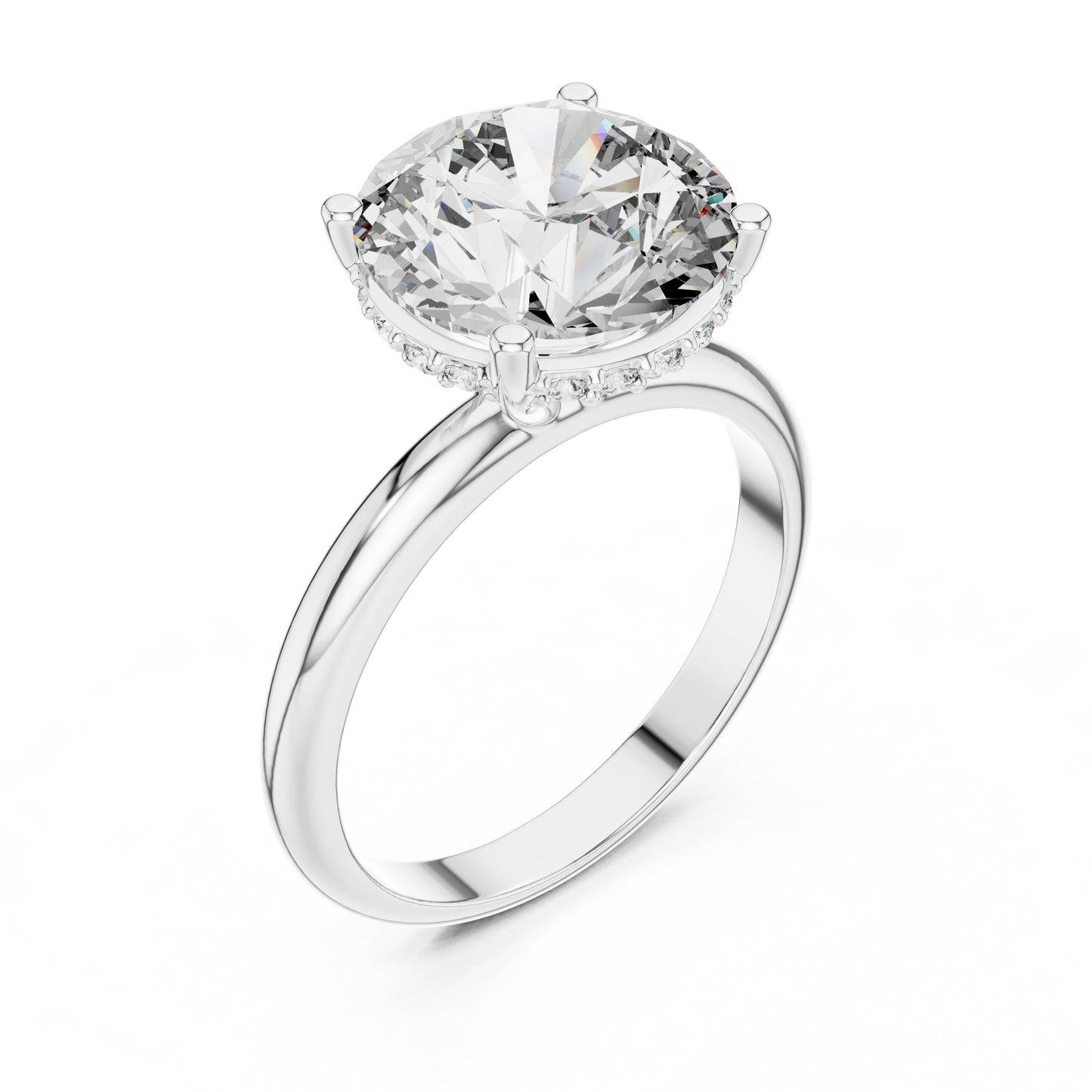 Round Halo Lab Grown Diamond Ring