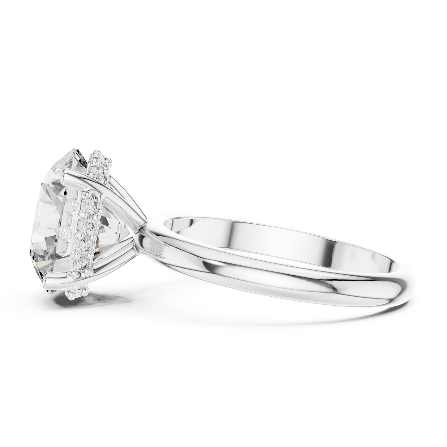 Round Halo Lab Grown Diamond Ring