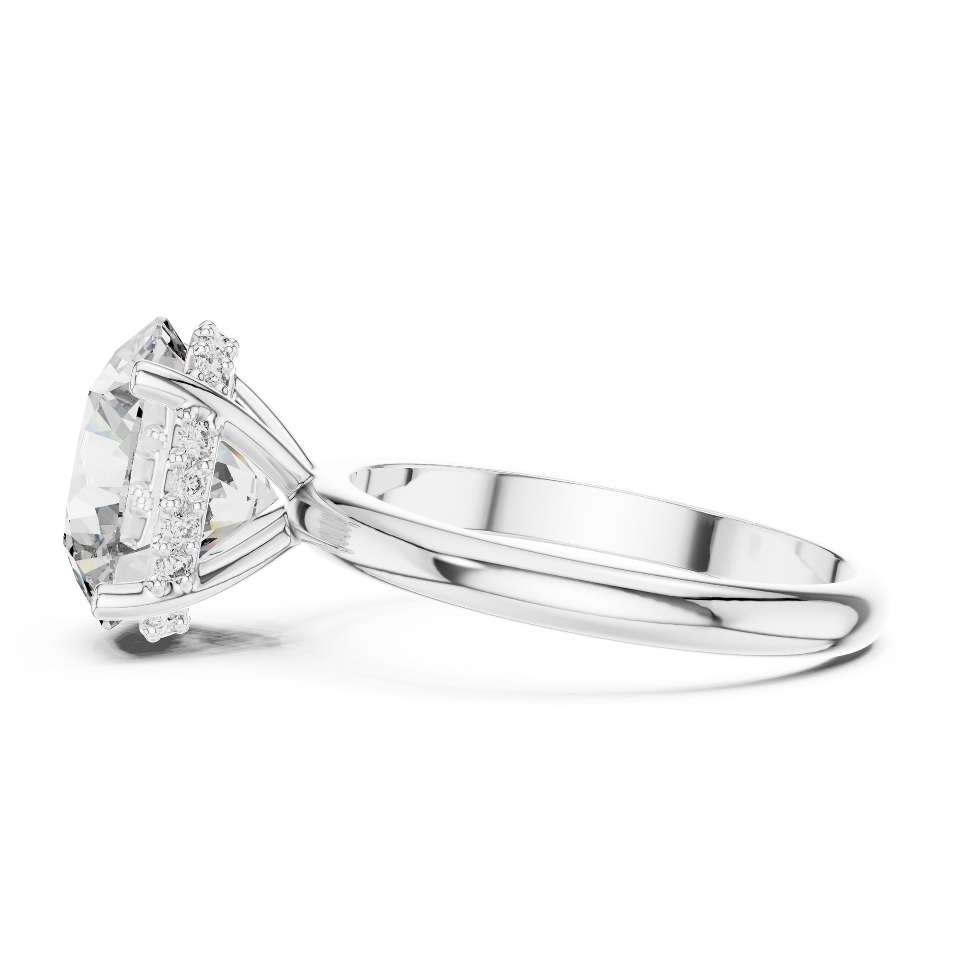 Round Halo Lab Grown Diamond Ring